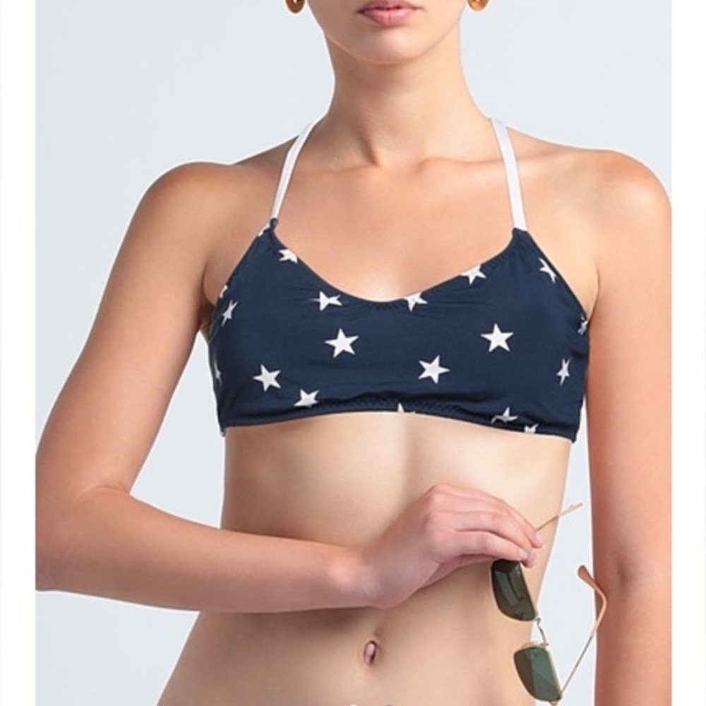 NWT Polo Ralph Lauren navy racerback bikini top